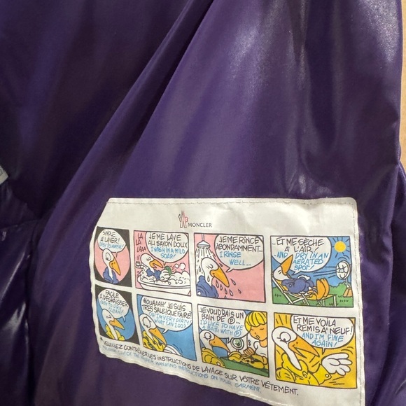 NEW 💯 AUTH Moncler Men's Genius 2 1952 Purple PufferDown Double Hood Lorent Vest - Picture 9 of 15